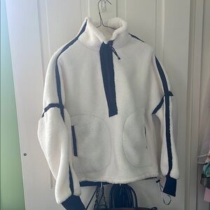 White and Black Fleece Jacket